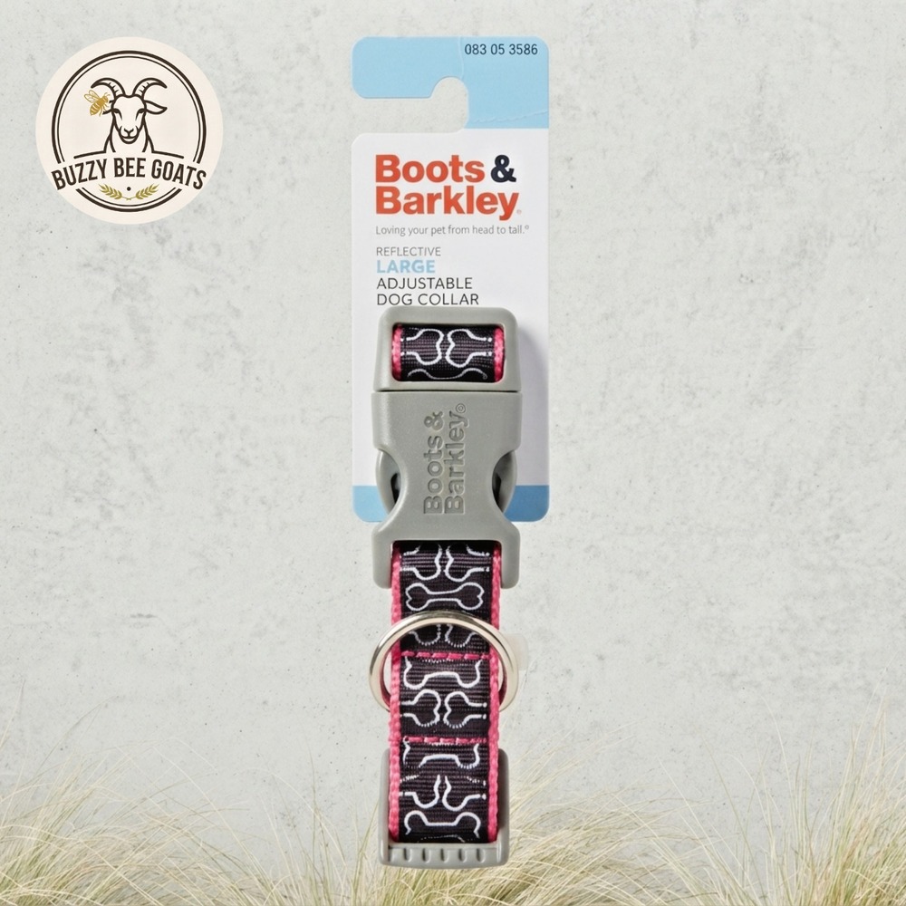 Boots & Barkley Reflective Dog Collar Nylon Adjustable Decorative Pattern Medium